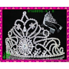 New design wholesale,Leaf blade alibaba crystal rhinestone crown